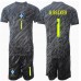 Brazílie Alisson Becker #1 Brankářské Dětské Oblečení Venkovní Dres Copa America 2024 Krátkým Rukávem (+ trenýrky)